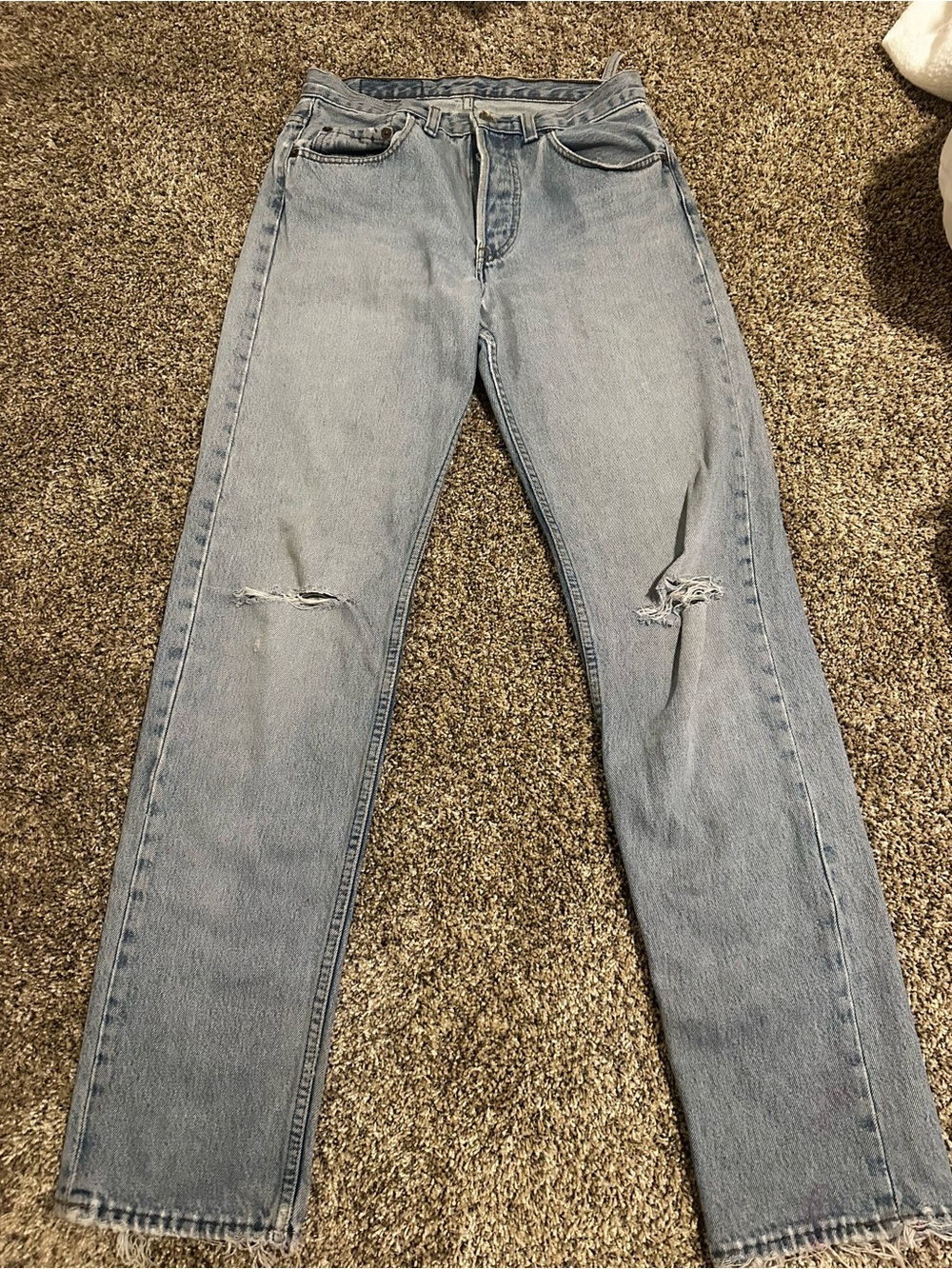 Vintage Light Blue Ripped Men’s Levi’s Jeans